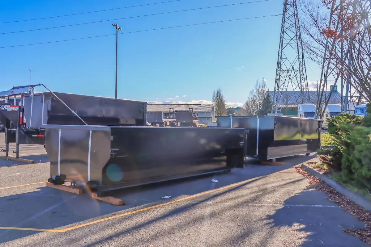 Roll-off dumpster ready for waste disposal at job site for 30 Yard Dumpster Rental in Soquel